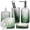 Gradation Green, variant on Bathroom Accessories Set, 5 Pack Bathroom Soap Dispenser Set, Glass Bathroom Accessories with Glass Soap Dispenser, Soap Dish, Toothbrush Holder, Tumbler, Qtip Holder