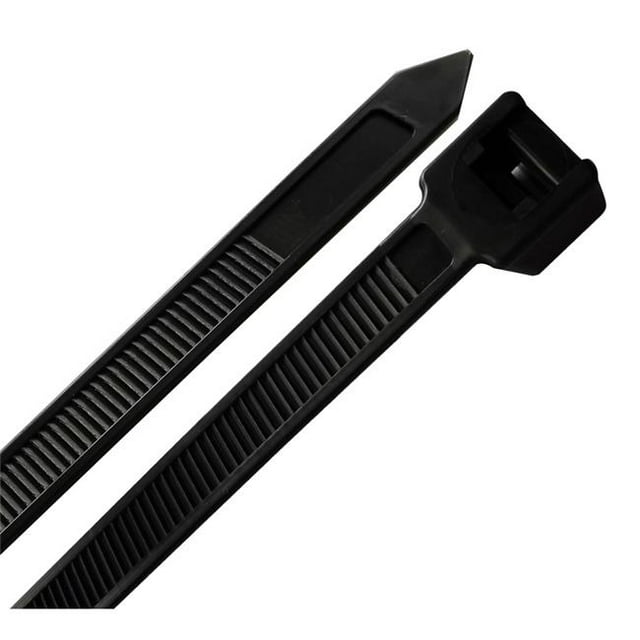 18 Po Attache-câble, Noir - Lot de 100