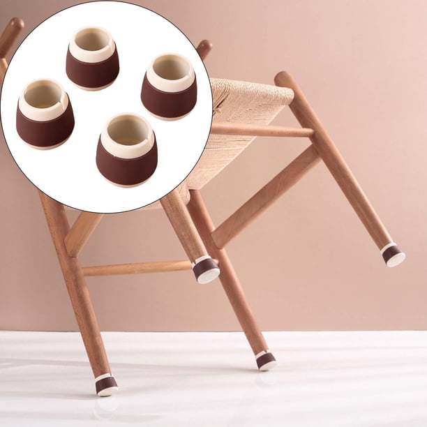 4 Uds. para patas de sillas, es de para patas de sillas de silicona, almohadillas de forma forma forma , cubierta Café Redondo Baoblaze gorras para patas de sillas