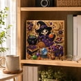 thumbnail image 2 of Halloween Fall Indoor Decor 9.84 Inch Special Shaped Diamond Art Painting Kit with Cute Witch Cauldron and Pearl Beads for Home Living Room Wall Entryway Decor, 2 of 7