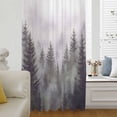 thumbnail image 6 of Green Forest Sheer Curtains 45 Inches Long, Vintage Rustic Pine Trees Nature Landscape Light Filering Curtains, Breathable Simi Curtain Privacy Drapes for Kitchen Bathroom Small Window Treatment, 6 of 9