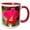 Red/White, variant on 3drose, Orchid - Ee, 11oz Two-tone Red Mug