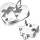 thumbnail image 2 of 2pcs Stainless Steel Couples Love Heart Puzzle Pendant Necklace, 2 of 3