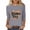 #0120-Gray, variant on Womens Tops 3/4 Sleeve Crewneck Game Day Football Heart Print Game Days Tailgates Outdoor Parties Tees Blouses Pullovers Gift