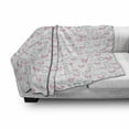 thumbnail image 3 of Airplane Soft Flannel Fleece Throw Blanket, Pink Airships with Clouds in Blue Tones Doodle Kids Journey, Cozy Plush for Indoor and Outdoor Use, 70" x 90", Pale Blue Navy Blue, by Ambesonne, 3 of 6