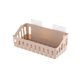 thumbnail image 1 of Cesta de baño multifunción con ventosa, organizador de pared para cocina, baño, papel higiénico, gel de ducha y champú (marrón claro)., 1 of 7