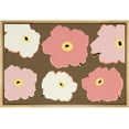 thumbnail image 3 of PixonSign Framed Canvas Print Wall Art Pink Daisies with Yellow Centers Botanical Wilderness Illustrations Modern Art Chic Colorful Multicolor Pastel for Living Room, Bedroom, Office - 24"x36" Natural, 3 of 5