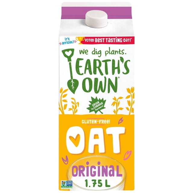 Earth's Own Gluten-Free, Original Oat Milk Alternative, 1.75L