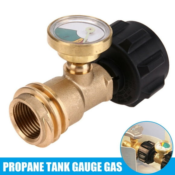 Propane Tank Gauge Gas Grill Barbecue Pressure Meter Indicator Fuel Brass