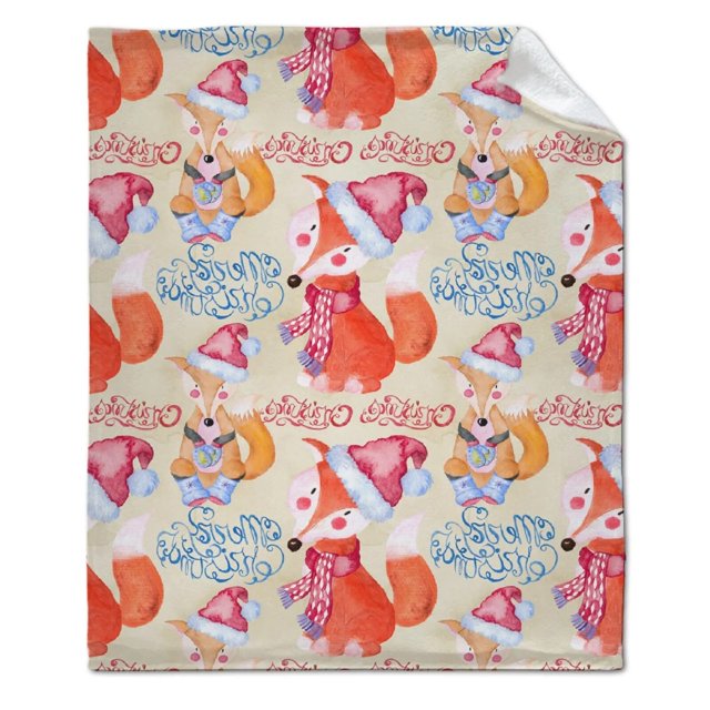 Christmas Reindeer Snowflakes Blanket Fleece Plush Throw Blankets Soft Cozy Warm Bedspread Shawl Bed Sofa Flannel Print Blanket