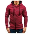 thumbnail image 2 of Utoimkio Men's Casual Hoodies Pullover Sweatshirts for Men Long Sleeve Crewneck Sweatshirts Casual Loose Solid Pullover Blouse Tops for Men, 2 of 8