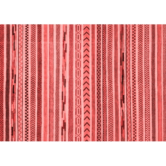 Ahgly Company Indoor Rectangle Oriental Red Modern Area Rugs, 3' x 5'
