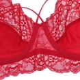 thumbnail image 3 of Women's Demi Lace Bra Unpadded Underwire Bra Sheer Sexy Bras, 3 of 5