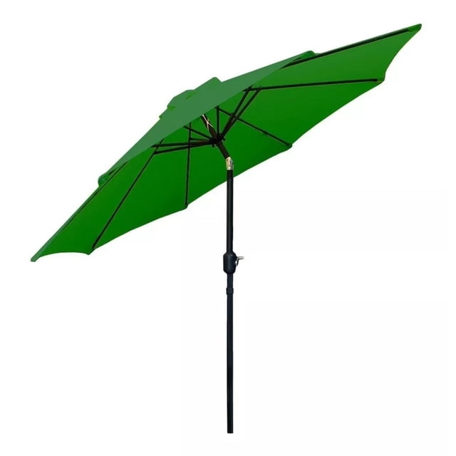 Sombrilla Plegable Para Exterior Jardin Playa Manivela 2.7m verde