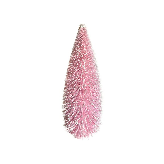 1pc Christmas Trees, Artificial Bottle Brush Tabletop Trees, Christmas Table Decorations for Xmas Holiday Party(Pink)