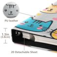 thumbnail image 3 of FORMRS 3 Ring Photo Album 4"x6" Self Adhesive Large Capacity PU Leather Cover, Cute Cat Pattern, 3 of 8