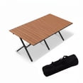 thumbnail image 1 of axGear Foldable Camping Table Portable Picnic Aluminum Large Hard Surface Carry Bag, 1 of 6