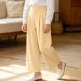 thumbnail image 4 of Uniform Pants Girls Dress Pants High Stretchy Stretch Pants with Pockets Back To School School Uniforms 9-10 Years, 4 of 5