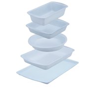 5-Piece CeramaBake White Ceramic Non-Stick Bakeware Cooking Set