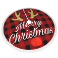 thumbnail image 3 of Faldas para árbol de Navidad a cuadros de 48 pulgadas, tapete para árbol de Navidad para fiestas de invierno, falda para árbol de Navidad para decoraciones navideñas rústicas, 3 of 8
