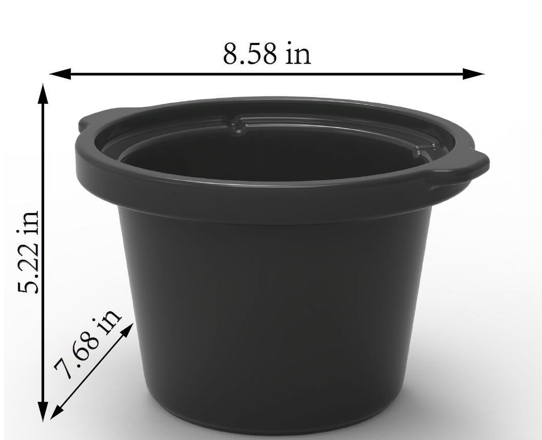 Mainstays 2 Quart Round Slow Cooker, Matte Black photo 5