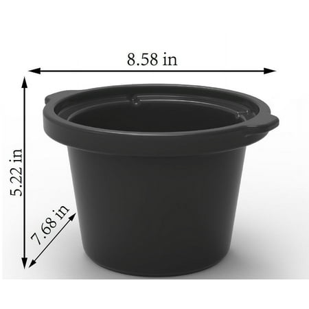 Mainstays 2 QT Slow Cooker, Matte Black Finish, Removeable Stoneware Pot, Model MS54100112165B