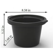 Mainstays 2 Quart Round Slow Cooker, with Matte Black Finish and Glass Lid