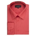 thumbnail image 3 of Marquis Men's 009 Long Sleeve Regular Fit Dress Shirt - Red - 16.5 36/37, 3 of 27