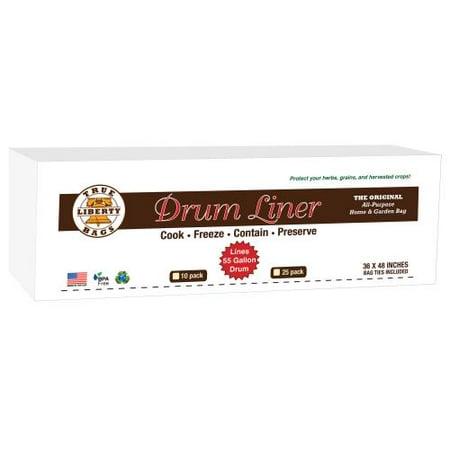 Weight 55 Gallon Steel Drum - True Liberty 55 Gallon Drum Liners 36 in x 48 in (10/Pack)