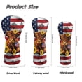 thumbnail image 6 of Uorisanigo Golf Club Head Cover - 3 Pack Highland Cow USA Flag Golf Club Head Covers for Driver, Woods and Hybrid Waterproof Headcover for Extra Clubs Protection, Easy to Wear, 6 of 7