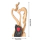 thumbnail image 3 of Fiudx Estatua de Madera "Amor Eterno", Tallada a Mano, Elegante Temática de Amor, Adorno Decorativo para El Hogar, Regalo Ideal para Parejas, Arte de Madera Único, 25,5 X 3 X 10,5 Cm, 3 of 7