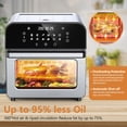 thumbnail image 4 of WHALL Freidora de aire, horno freidora de aire 5.5QT con pantalla táctil digital LED, funciones de cocción 12 en 1 freidoras de aire, cesta apta para lavavajillas, acero inoxidable/BS, 4 of 5