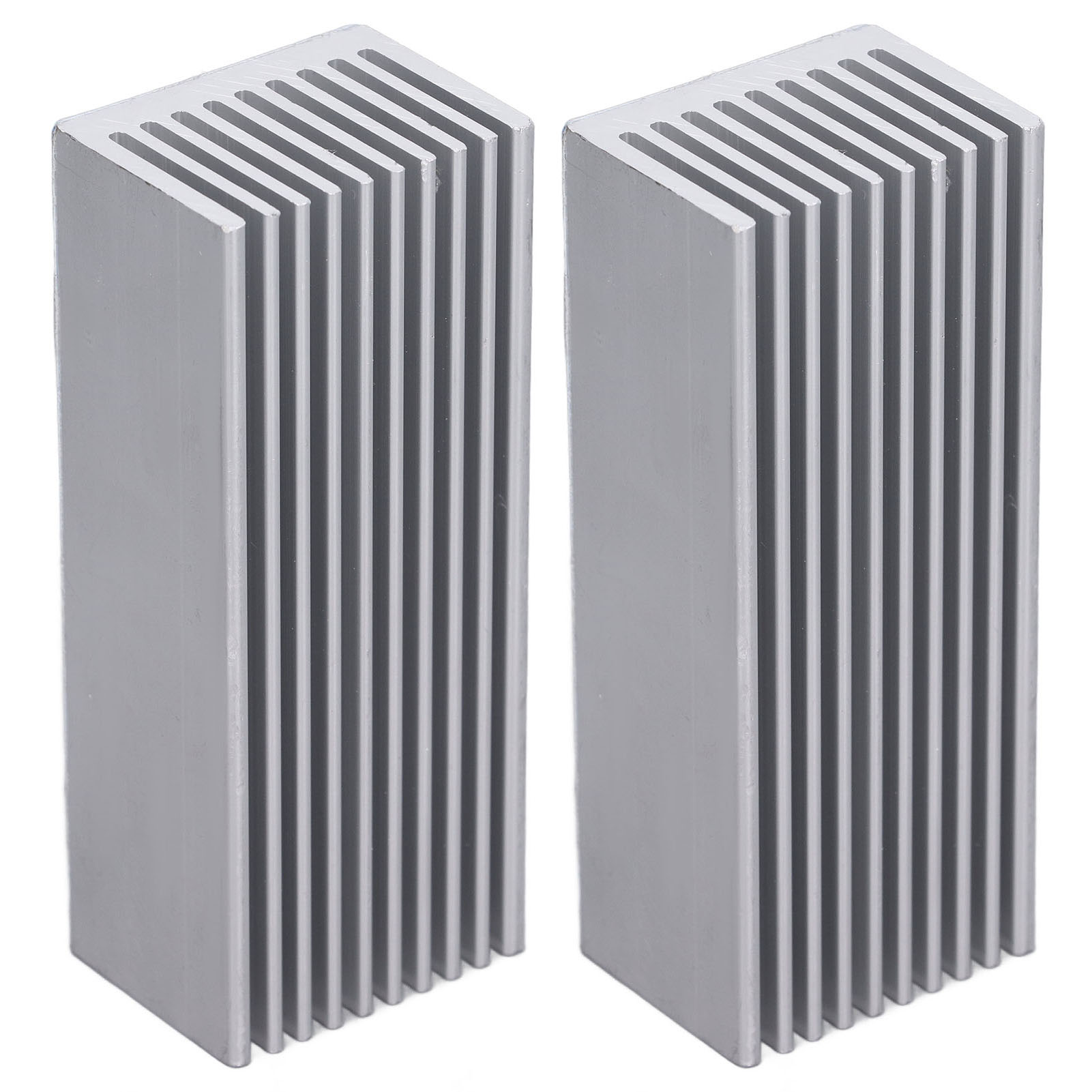 Dissipateur Thermique En Aluminium QUARKZMAN - 50x50x15mm - Pour Refroidir CPU, Transistors, FET Et Circuits Intégrés - Autocollant Bleu Thermique Inclus
