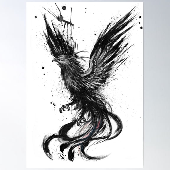 Phoenix Poster Wall Art, Modern Wall Decor For Living Room Bedroom, 8x12 UNFRAMED