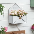 thumbnail image 4 of Metal Wall Flower Planter Envelope Shape - Iron Hanging Pot Vase, Farmhouse Vintage Centerpiece, Rustproof Indoor Outdoor for Home & Garden Decor, 4 of 6