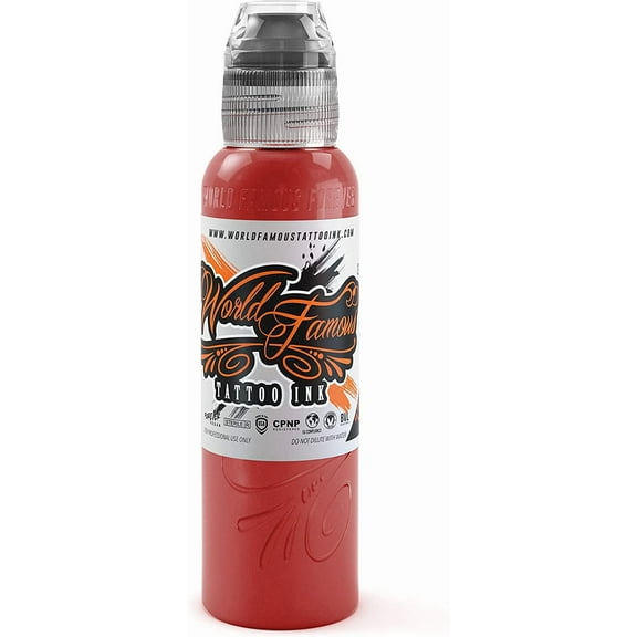 World Famous Tattoo Ink - Professional Tattooing Pigments - Sailor Jerry Red 1oz