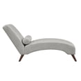 thumbnail image 5 of CQSXDA Chaise Lounge Chair with Bolster Pillow in Tech Fabric - Mid-Century Modern Curved Lounger for Living Room and Bedroom Use, Gray, 5 of 6