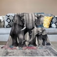 thumbnail image 2 of COMIO Elephant Blanket for Girls Gifts Elephant Florals Throw Blanket for Women Kids Adults Ultra Soft Cozy Blanket for Couch Sofa ​Bed, 2 of 6
