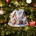 thumbnail image 4 of Mecorevxz Christmas Snow House 2D Hanging Sign Flat 8cm Christmas Ornaments for Christmas Tree Decorations,Christmas Gifts, 4 of 7