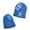 Blue, variant on Logo Grey Knit Beanie Hat Skullcap for Infants (Blue)