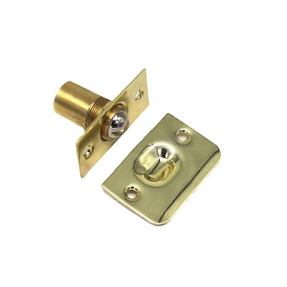 Brass Spring Ball Catch Latch Invisible Wooden Cabinet Door Touch Lock, Adjustable Door Catcher for Cupboards & Closets, Easy Installation