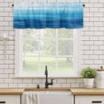 thumbnail image 5 of Sky Blue Coastal Kitchen Valances for Windows, Small Valance Curtains Rod Pocket Window Treatments Nautical Modern Ocean Wave Window Valances for Living Room Bathroom Bedroom 60"x18", 5 of 9