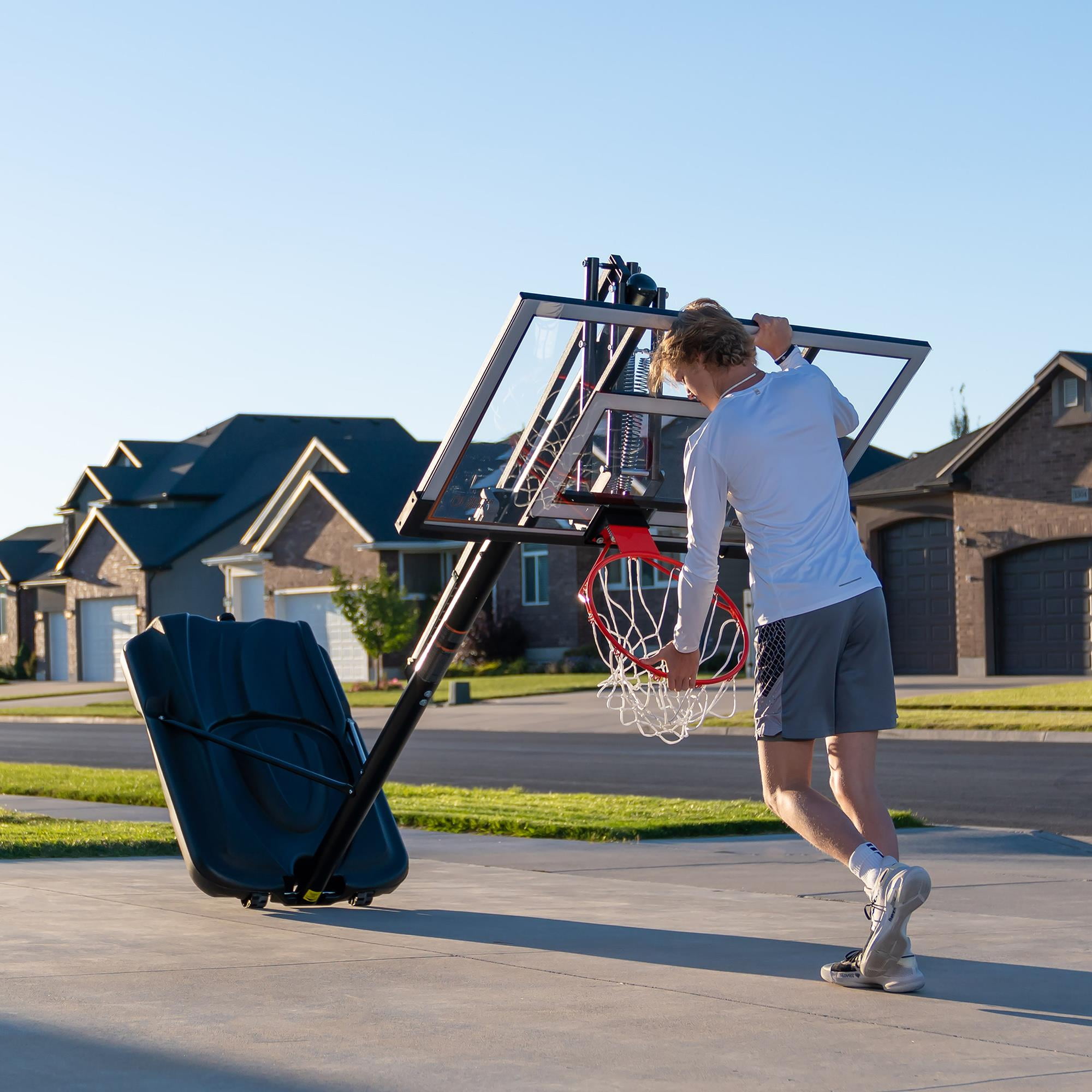 Lifetime 52-Inch Shatterproof Portable Basketball Hoop with Front Adjustment & Slam-It Rim - Model 90061-Outdoor Play