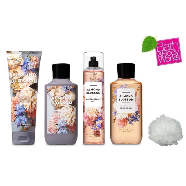 Bath and Body Works ALMOND BLOSSOM Deluxe Gift Set Lotion Cream