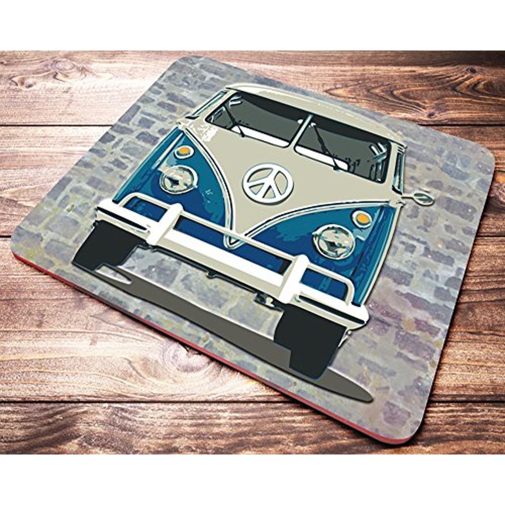 Blue VW Mouse Pad VW Bus Gifts Volkswagen Camper Van Mousepad Funny