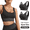 Black, variant on 2 Pack Women’s Sports Bras High Support Wirefree Seamless Workout Bra Padded High Impact Yoga Bra for Running Gym Fitness Training