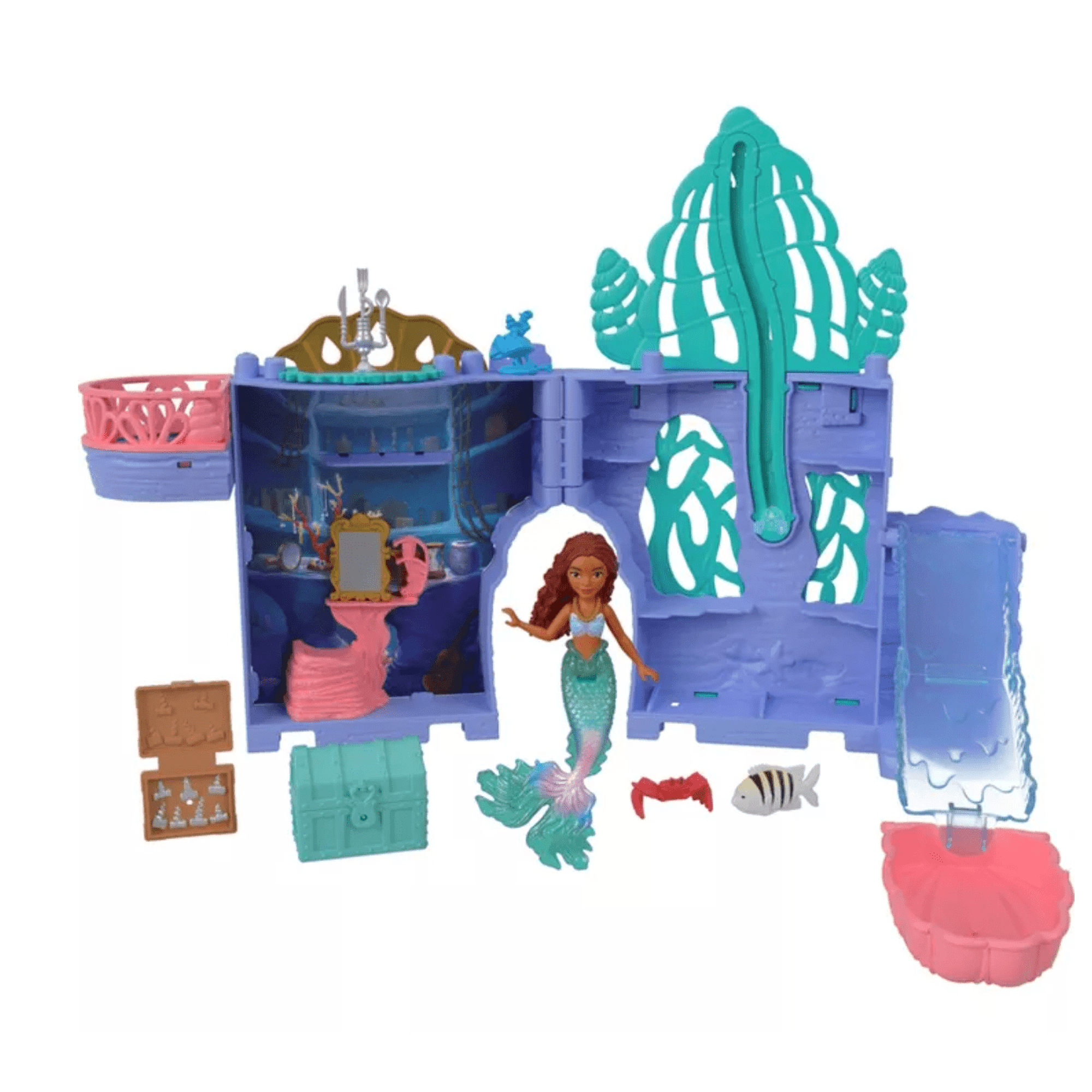 Disney Princess Ariel's Grotto Storytime Stackers Playset with Mermaid Doll