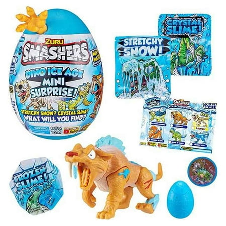 ZURU Smashers Dino Ice Age Mini Surprise Egg Gag Toys for Kids - Toothy
