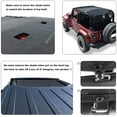 thumbnail image 3 of Shadeidea Sun Shade for Jeep Wrangler JK (2007-2018) 2 Door Sunshade Top Front+Rear+Trunk-Black Mesh Screen Cover UV Blocker with Grab Bag Storage Pouch-10 Years Warranty, 3 of 7