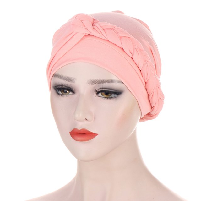 Jusqu'à 10$ Bonnet Pré-Noué Rose pour Femmes, Turban Africain, Couvre-Chef